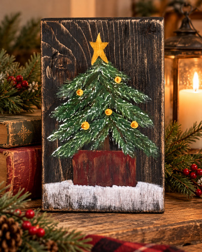 Primitive christmas tree - primitive,